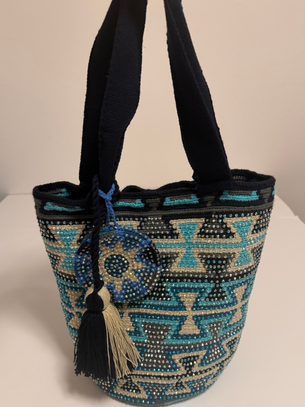 Mochilon Wayuu Tote bag Small with Crystals